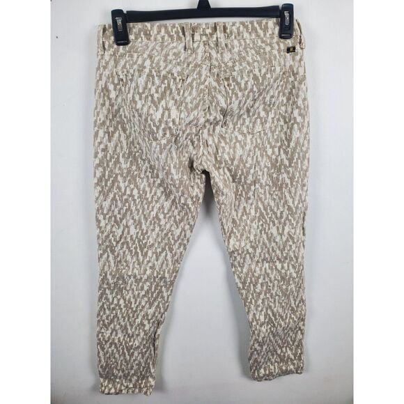 ⬇️SALE⬇️ Lucky Brand Capri 6 Womens Sophia Capri White Tan Mid Rise - Picture 5 of 6